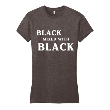 Black Mixed With Black - District Women's Fitted Very Important Tee - Plant Based Hair Care for Natural Hair
